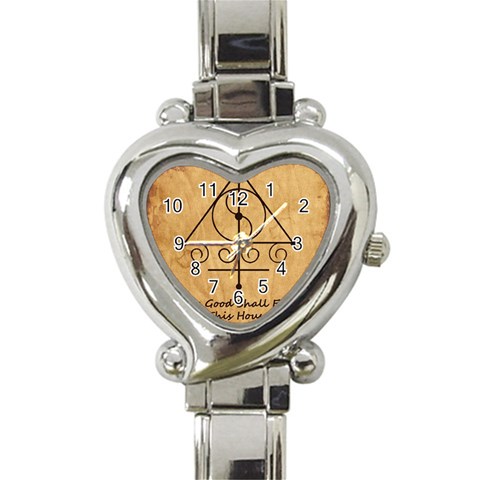 Only Good Shall Enter This House Heart Italian Charm Watch from ArtsNow.com Front
