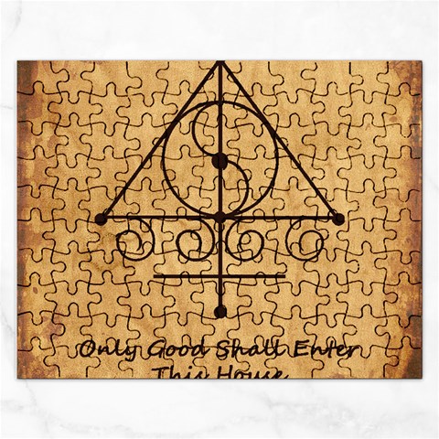 Only Good Shall Enter This House Rectangular Jigsaw Puzzl from ArtsNow.com Front