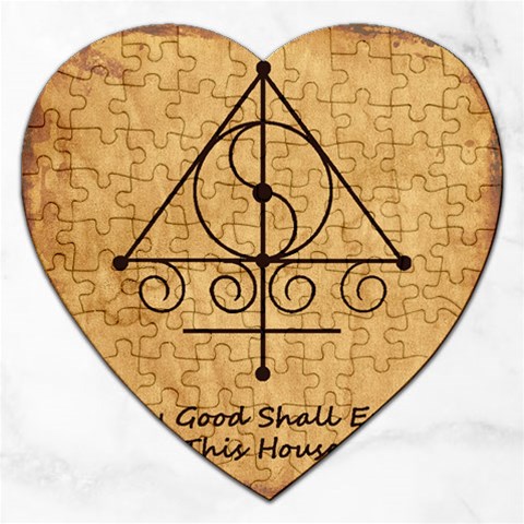 Only Good Shall Enter This House Jigsaw Puzzle (Heart) from ArtsNow.com Front
