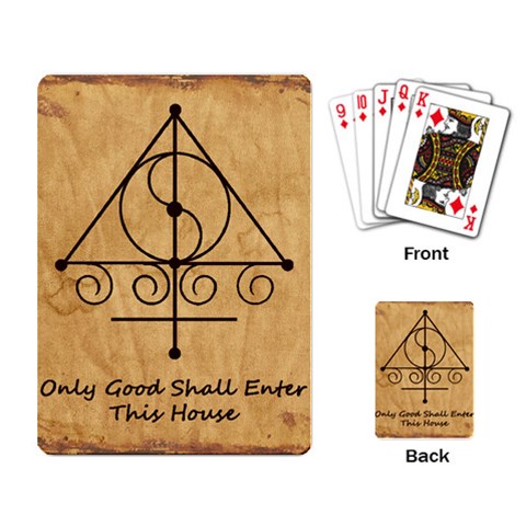 Only Good Shall Enter This House Playing Cards Single Design (Rectangle) from ArtsNow.com Back