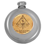 Only Good Shall Enter This House Round Hip Flask (5 oz)