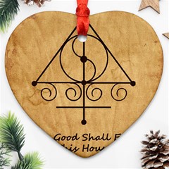 Only Good Shall Enter This House Heart Ornament (Two Sides) from ArtsNow.com Back
