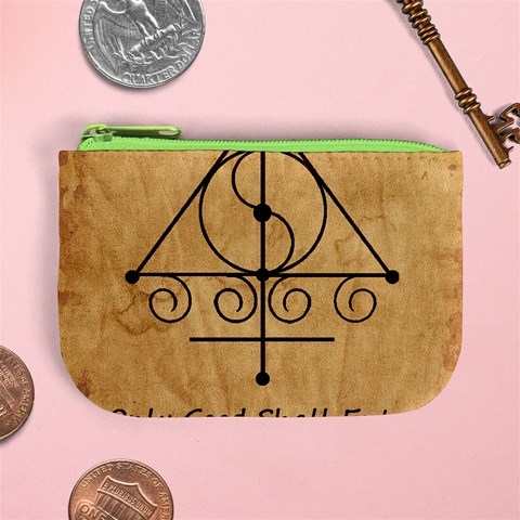 Only Good Shall Enter This House Mini Coin Purse from ArtsNow.com Front