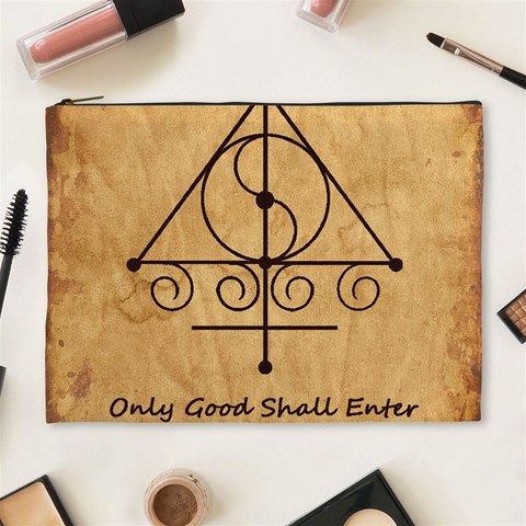 Only Good Shall Enter This House Cosmetic Bag (XL) from ArtsNow.com Front