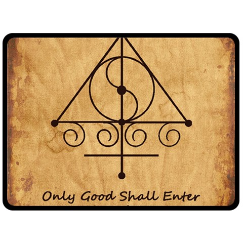Only Good Shall Enter This House Fleece Blanket (Large)  from ArtsNow.com 80 x60  Blanket Front