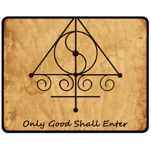 Only Good Shall Enter This House Fleece Blanket (Medium)  from ArtsNow.com 60 x50  Blanket Front