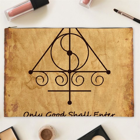 Only Good Shall Enter This House Cosmetic Bag (XXL) from ArtsNow.com Front