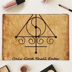Only Good Shall Enter This House Cosmetic Bag (XXL) from ArtsNow.com Back