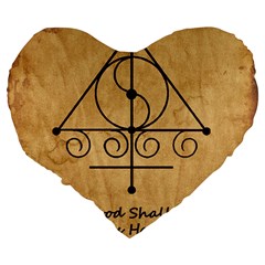 Only Good Shall Enter This House Large 19  Premium Heart Shape Cushions from ArtsNow.com Back