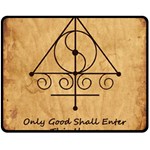 Only Good Shall Enter This House Double Sided Fleece Blanket (Medium) 