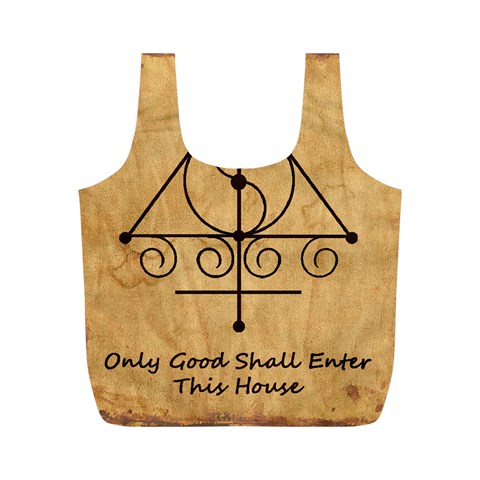 Only Good Shall Enter This House Full Print Recycle Bag (M) from ArtsNow.com Front