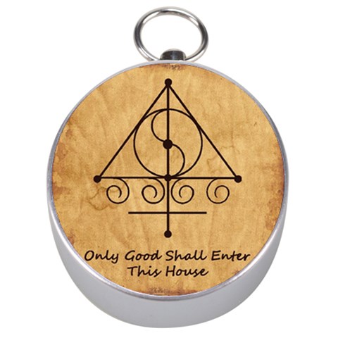 Only Good Shall Enter This House Silver Compasses from ArtsNow.com Front