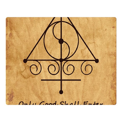 Only Good Shall Enter This House Double Sided Flano Blanket (Large)  from ArtsNow.com Blanket Back