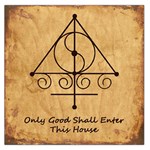 Only Good Shall Enter This House Large Satin Scarf (Square)