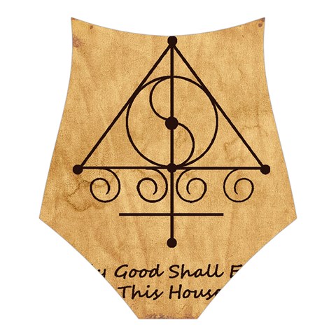Only Good Shall Enter This House Halter Swimsuit from ArtsNow.com Back