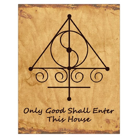 Only Good Shall Enter This House Toiletries Pouch from ArtsNow.com Back