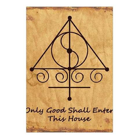 Only Good Shall Enter This House Large Tapestry from ArtsNow.com Front