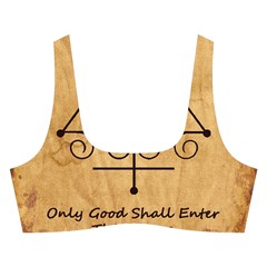Only Good Shall Enter This House Cross Back Hipster Bikini Set from ArtsNow.com Front