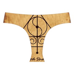 Only Good Shall Enter This House Cross Back Hipster Bikini Set from ArtsNow.com Front Under