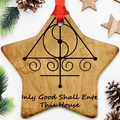 Only Good Shall Enter This House Ornament (Star) from ArtsNow.com Front