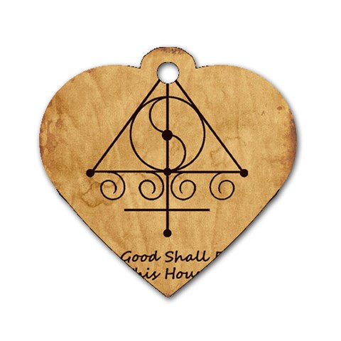 Only Good Shall Enter This House Dog Tag Heart (Two Sides) from ArtsNow.com Front