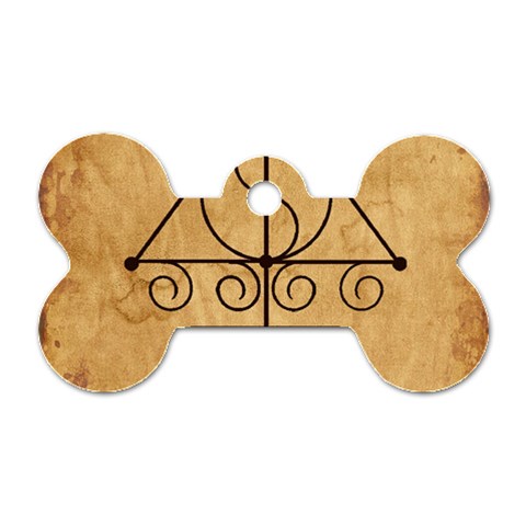 Only Good Shall Enter This House Dog Tag Bone (Two Sides) from ArtsNow.com Front