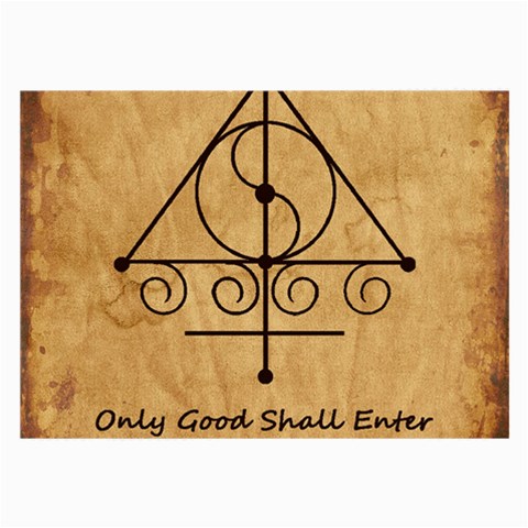 Only Good Shall Enter This House Large Glasses Cloth (2 Sides) from ArtsNow.com Back