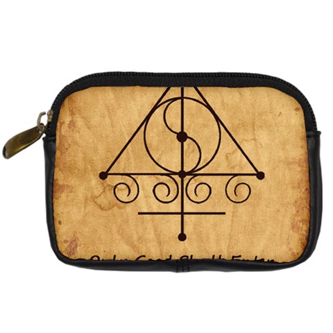 Only Good Shall Enter This House Digital Camera Leather Case from ArtsNow.com Front