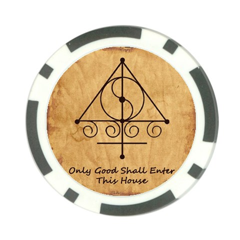 Only Good Shall Enter This House Poker Chip Card Guard (10 pack) from ArtsNow.com Back