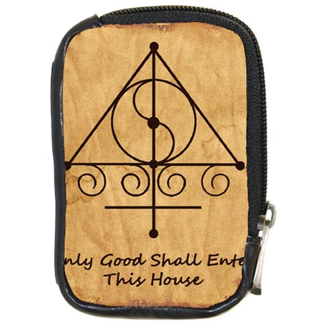 Only Good Shall Enter This House Compact Camera Leather Case from ArtsNow.com Front