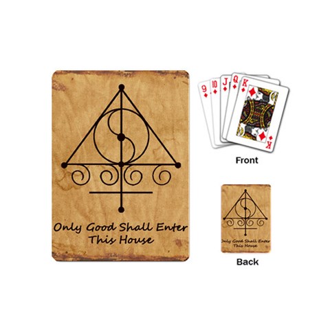 Only Good Shall Enter This House Playing Cards Single Design (Mini) from ArtsNow.com Back