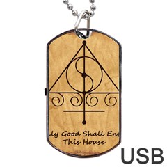 Only Good Shall Enter This House Dog Tag USB Flash (Two Sides) from ArtsNow.com Back