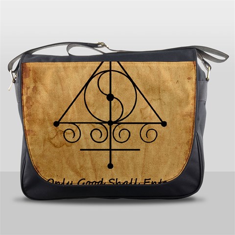 Only Good Shall Enter This House Messenger Bag from ArtsNow.com Front