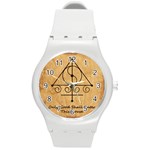 Only Good Shall Enter This House Round Plastic Sport Watch (M)