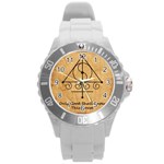 Only Good Shall Enter This House Round Plastic Sport Watch (L)