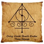 Only Good Shall Enter This House Large Cushion Case (One Side)