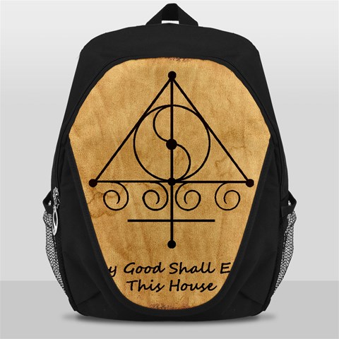 Only Good Shall Enter This House Backpack Bag from ArtsNow.com Front