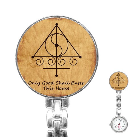 Only Good Shall Enter This House Stainless Steel Nurses Watch from ArtsNow.com Front