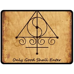 Only Good Shall Enter This House Double Sided Fleece Blanket (Large)  from ArtsNow.com 80 x60  Blanket Back