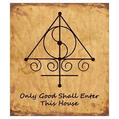 Only Good Shall Enter This House Drawstring Pouch (Small) from ArtsNow.com Front