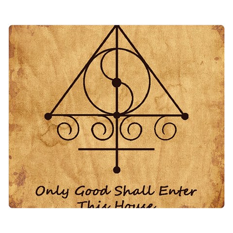 Only Good Shall Enter This House Double Sided Flano Blanket (Small)  from ArtsNow.com 50 x40  Blanket Front