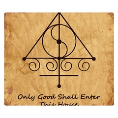 Only Good Shall Enter This House Double Sided Flano Blanket (Small)  from ArtsNow.com 50 x40  Blanket Front
