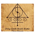 Only Good Shall Enter This House Double Sided Flano Blanket (Small) 