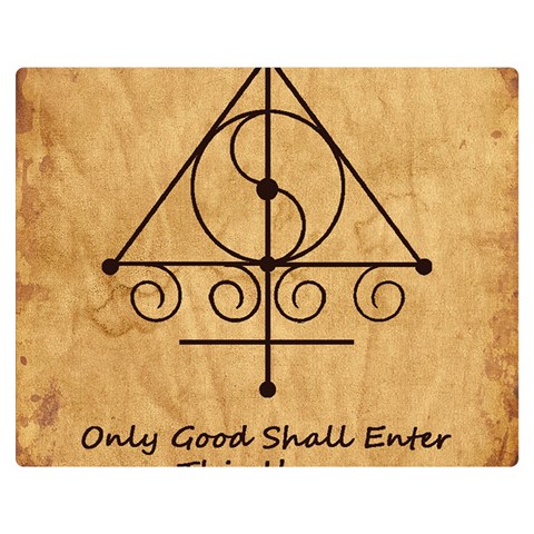 Only Good Shall Enter This House Double Sided Flano Blanket (Medium)  from ArtsNow.com 60 x50  Blanket Front