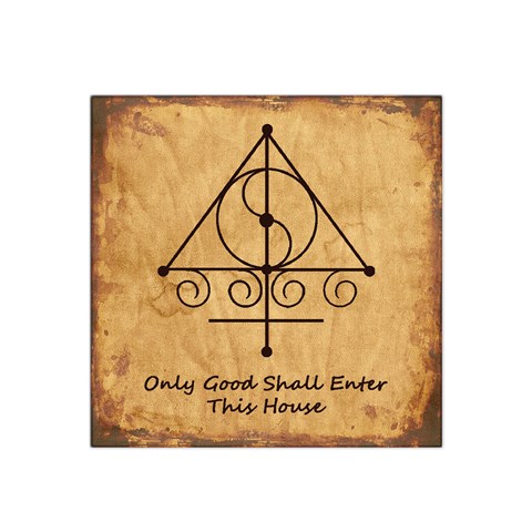 Only Good Shall Enter This House Satin Bandana Scarf from ArtsNow.com Front