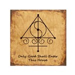 Only Good Shall Enter This House Small Satin Scarf (Square)