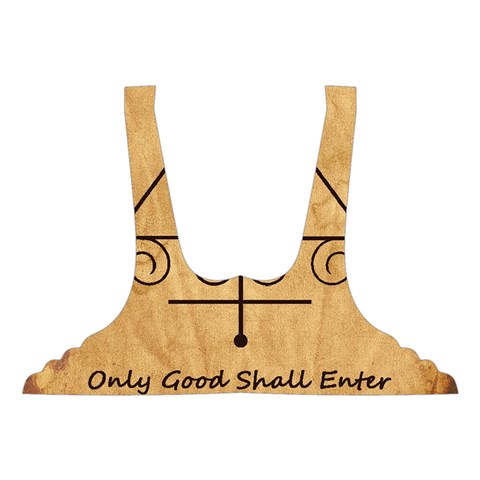 Only Good Shall Enter This House Got No Strings Sports Bra from ArtsNow.com Front