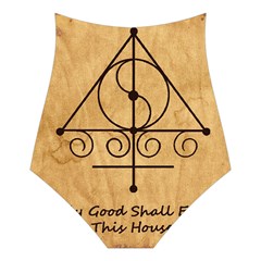 Only Good Shall Enter This House Halter Swimsuit from ArtsNow.com Back
