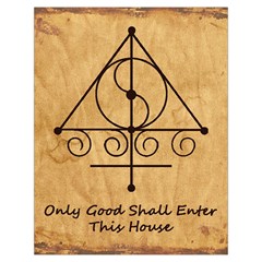 Only Good Shall Enter This House Toiletries Pouch from ArtsNow.com Back