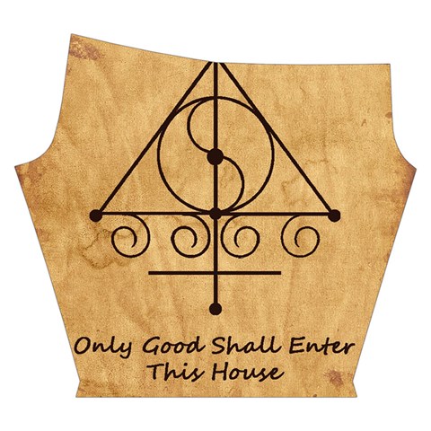 Only Good Shall Enter This House Yoga Cropped Leggings from ArtsNow.com Right